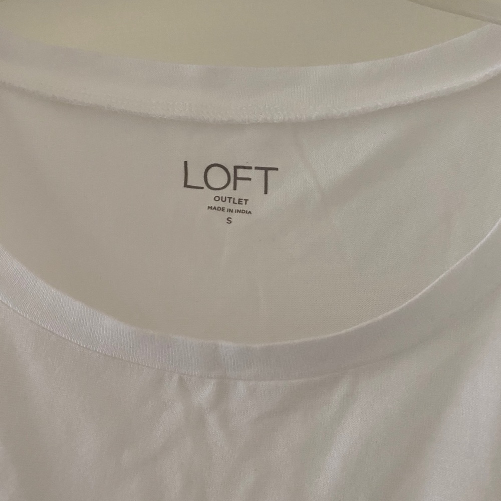 Loft PEPLUM MIXED MEDIA TEE - Picture 4 of 6